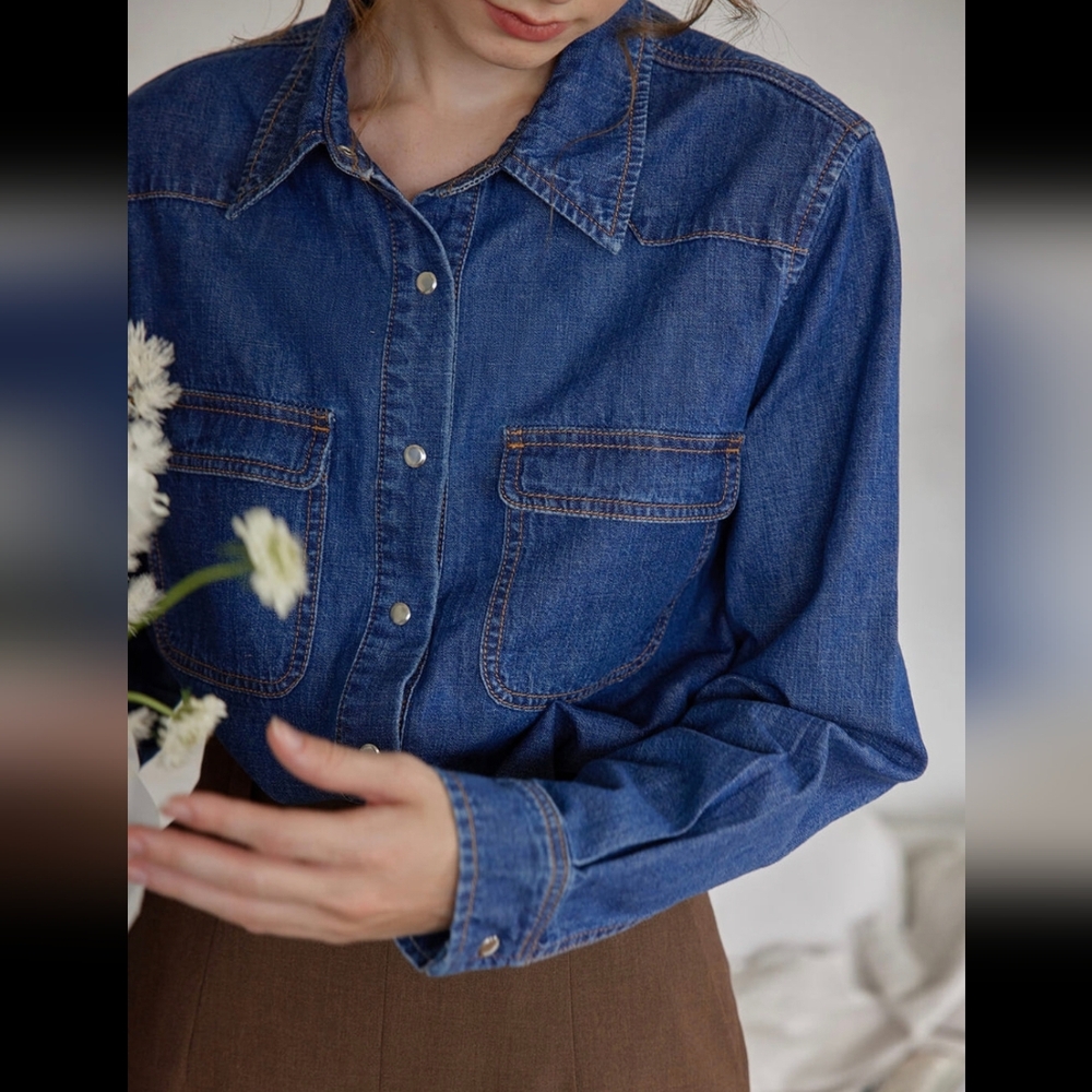 Women's Blue Denim Shirt